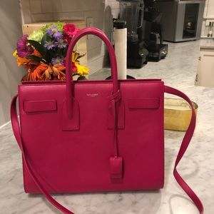 Saint Laurent Classic Small Leather Sac Du Jour